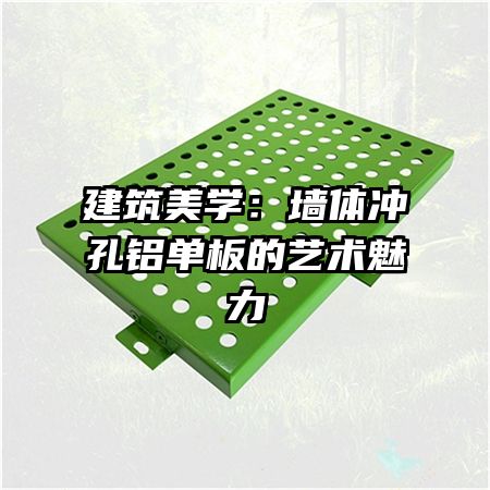 建筑美学：墙体冲孔铝单板的艺术魅力