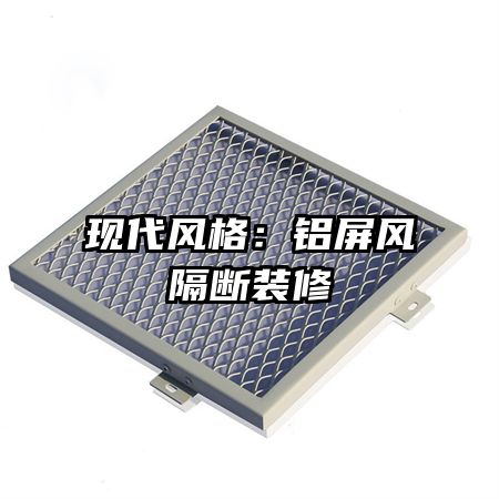 现代风格：铝屏风隔断装修